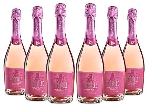 Vigneti Romio Vino Spumante Rosato Novebolle Romagna DOC, 11.5 % Vol, Confezione con 6 Bottiglie da 750 ml