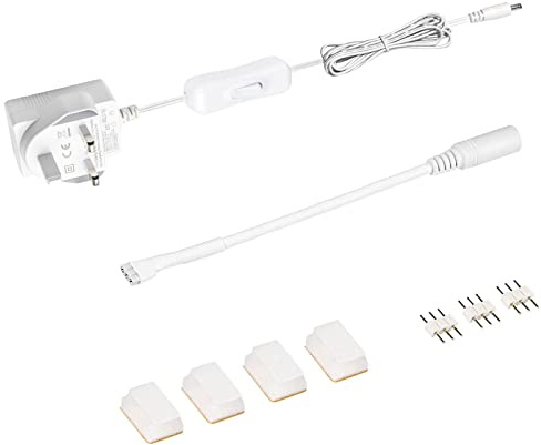 WOBANE Accessories: 12W Adapter with DC Connector for Connecting to Spare 3 Pin 8mm Light Strips