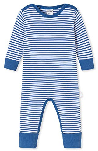 Schiesser Unisex Baby Anzug mit Vario Fuß Kleinkind-Schlafanzüge, Royalblau weiß gestreift, 56