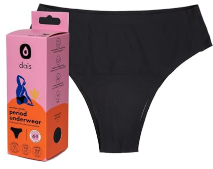 dais Periodenunterwäsche (Cheeky) • Periodenslip mit Bio-Baumwolle im Intimbereich (DE/NL/SE/PL, Alphanumerisch, L, Regular, Regular, 1)