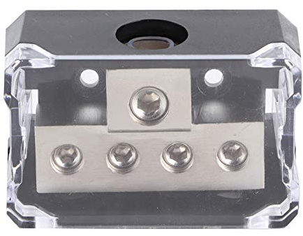 Blocco di distribuzione dell'alimentazione 0GA 1GA X 1 Ingresso 4GA X 4 Uscita Car Audio Stereo Amplificatore Splitter Scatola di collegamento Gauge Out Amp Distribuzione di alimentazione Distributore