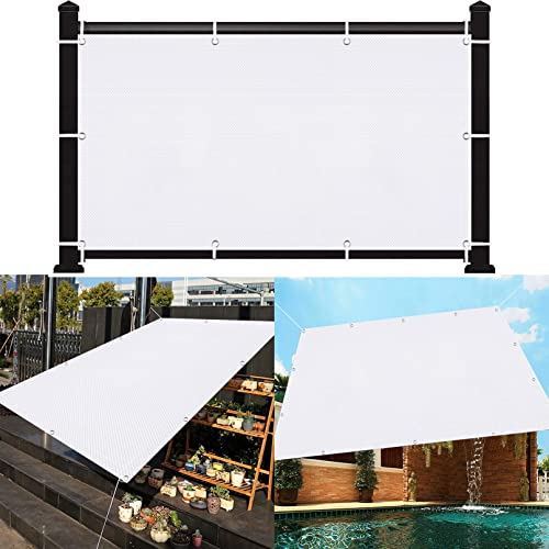 Sun Sonnensegel Atmungsaktive Rechteckig 1.4 x 2.2 m 90% Shading Rate Balkonverkleidung Sichtschutz mit ÖSen und Kostenlosem Seil für Balkon Terrasse Garten Outdoor, Weiß