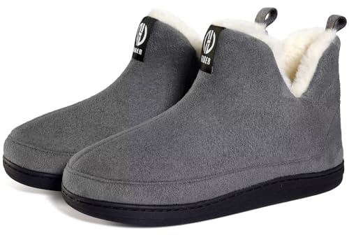 GURGER Botas de Estar por Casa Hombre Mujer Invierno Interior Exterior Zapatillas de Casa Talla 36-47