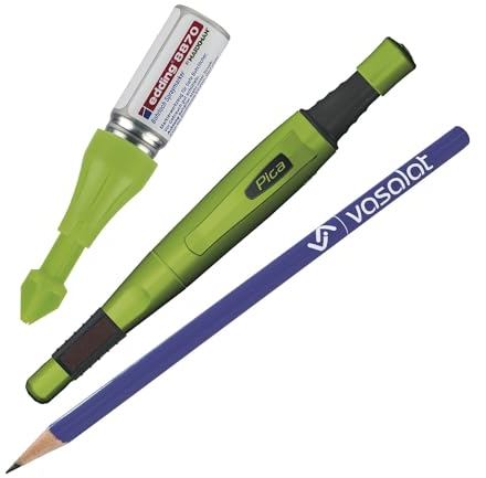 Tieflochmarker Spray grün - Bohrlochmarker, bis zu 250 Bohrlöcher + Pica Big Dry + Bleistift