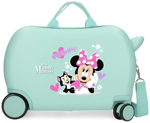 Disney Kinderkoffer, hartschalig, mit seitlichem Zahlenschloss, 4 Rollen, Handgepäck, hergestellt aus ABS, einem robusten und leichten Material.