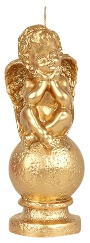 Vela Esfera Querubín Dorado G Decor