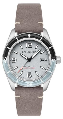 Spinnaker Fleuss SP-5055 - Reloj automático para hombre con correa de piel auténtica (43 mm)