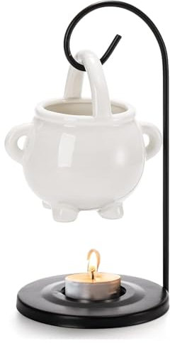 SYTHAK Duftlampe Keramik Teelicht für ätherische Öle,Duftlampe Hängender Kessel Wachsbrenner, Aroma Diffusor für ätherische öle, Wachsschmelzbrenner für Spa, Yoga,Meditation,Heimdekoration
