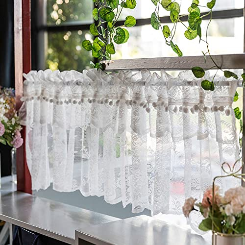 Room half curtain,Window Treatments,Thermal Noise Reducing Dim Out Curtains, Tier Curtains Valance Cafe Curtains Translucent Short Kitchen Curtains Voile Bistro Curtain Short Blinds Disc Curtains Coun