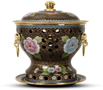 OYWEHECE Hot Pot Single Cloisonne Copper Hot Pot, Alter Peking Alkohol Kleiner heißer Topf Haushalt altmodischer Shabu handgefertigter Kupfertopf Nicht-Stick,O