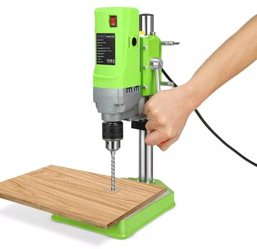710w Rotary Pillar Drill 5 Speed, Heavy Duty Mini Drill Press Stand Press Drilling Bench Table Height Adjustable Workbench Repair Tool