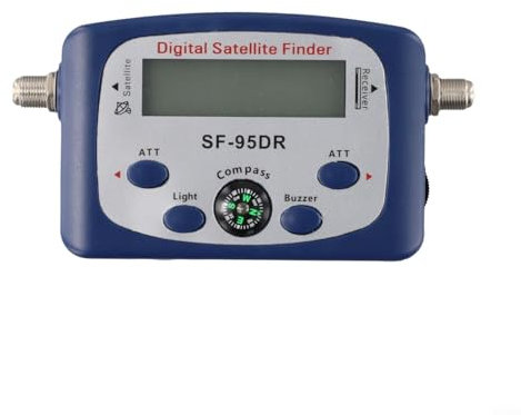 Alanmoship SF-95DR Détecteur satellite numérique avec écran LCD numérique, compteur de force du signal TV avec boussole intégrée pour tester et ajuster les systèmes de télévision par satellite
