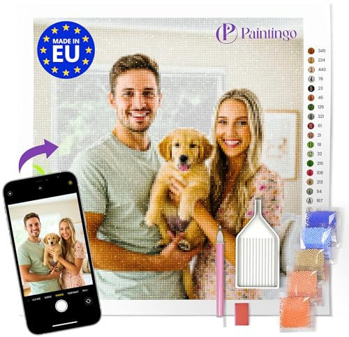 Diamond Painting eigenes Foto 40x50 cm - personalisierte Diamant Painting Bilder Erwachsene - Geburtstagsgeschenk & Hochzeitsgeschenk - Diamond Painting Erwachsene