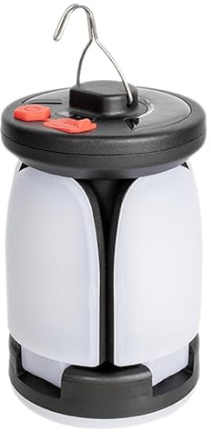 ULTECHNOVO Solarbetriebene Abs Material Campinglampe mit Camping 4500 Mah Akku LED Zeltlampe Faltbare Tragbare für und für Outdoor Beleuchtung und Nachtmärkte Hof