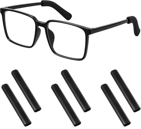 Ymapinc 3 Pairs Glasses Ear Cushion Grip, Non Slip Soft Silicone Eyeglass Temple Sleeves Cover, Ear Pads for Secure Fit