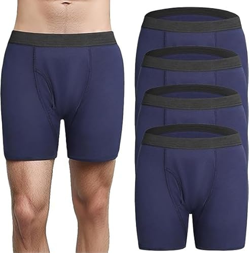 Paquetes De 4 Boxeadores Ropa Interior For Incontinencia For Hombres, A Prueba Fugas, Absorbentes, Protección Contra Orina, Lavables Y Reutilizables(XX-Large)
