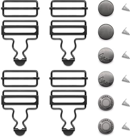 Jamsinmu 4 + 6PC Schnallen Für Latzhosen Schnalle Metall Latzhosenschnallen, Verstellbare Schnallenclips Nähzubehör Hosenträger Clips Klammern Für Jeans