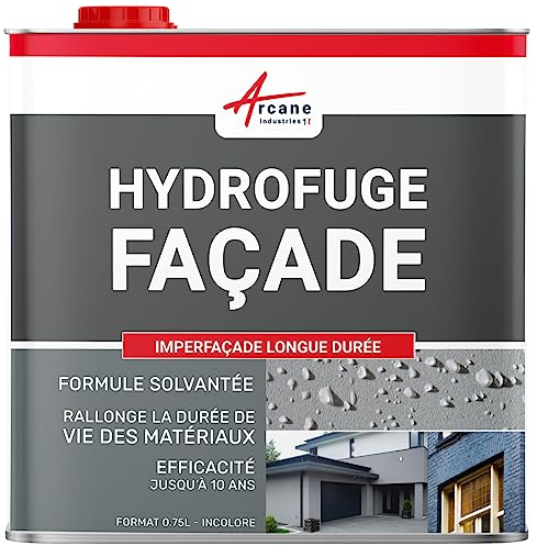 Hydrofuge façade, imperméabilisant pour mur, pierre, brique, enduit, crépi, imperfacade - 0.75 L (jusqu'à 3.75 m²) - ARCANE INDUSTRIES