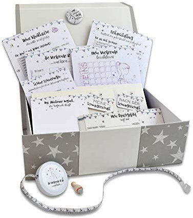 Schwangerschaftstagebuch Geschenk Schwangerschaft Box Erinnerungen sammeln schwanger meilensteine