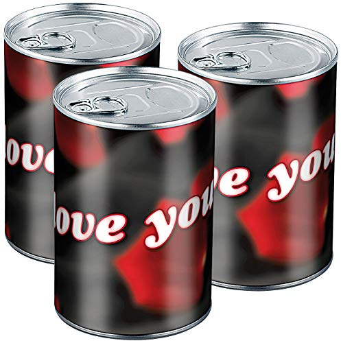infactory Geschenk-Büchse: 3er-Set Geschenkdosen I Love You - originelle Präsent-Verpackung (Metalldosen, Präsentbox, Spardose)