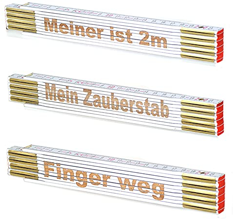 Zollstock mit Namens-Gravur zum auswählen - personalisiert - Lasergravur - Geschenk - Mann - Vatertag - Geburtstag -, Zollstöcke:-René