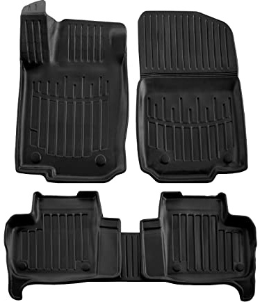 J&J AUTOMOTIVE 3D Gummimatten passend für Mercedes GLE Klasse W166 Coupé 2015-2018 5tlg, Fußmatten mit hohem Rand Allwetter Passform rutschfest Abwaschbar Geruchslos Schwarz