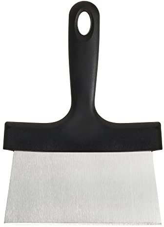 SHANGPEIXUAN Grill Griddle Scraper Stainless Steel Blade Grill Slant Edge Scraper Plastic Handle,Sturdy Food Scraper Tool Kitchen for Blackstone Grill Accessories,Outdoor Barbecue Turners Tools…