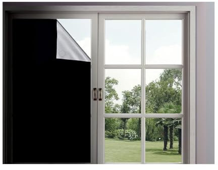 Verdunkelungsrollo, Verdunkelungsrollo 100 % Blickdicht, Kein Bohrer Verdunkelungsvorhang, Sonnenschutz Vorübergehend Verdunkelungsrollo, Einfach Zu Kleben For Alle Fenster, Auf Maß Zuschneiden ( Farb