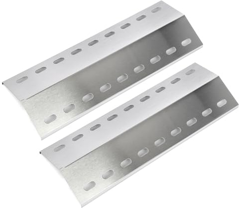 GFTIME 41 x 14cm Edelstahl Universal Brennerabdeckung Ersatzteile für Tepro Richfield, Allgrill Modell CBD-410BYB, Napoleons Rogue 2, Mayer Barbecue, Coobinox, Buffalo Grill, 2 Stück