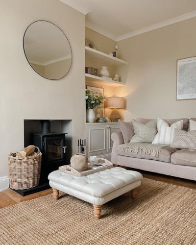 Durable Jute Living Room Runner Rug Brown Natural Dirt Trapper Kitchen Mat Hallway Carpet Area Rugs Woven Modern Indoor Lounge Bathroom Heavy Duty Extra Long Runners 70cm x 240cm