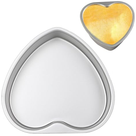 Teglia per torta a cuore Teglia per torta a forma di cuore da 8 pollici Teglia antiaderente Stampo per torta a cuore facile da pulire Teglia per torta in alluminio Teglia da forno a cuore Stampo per t