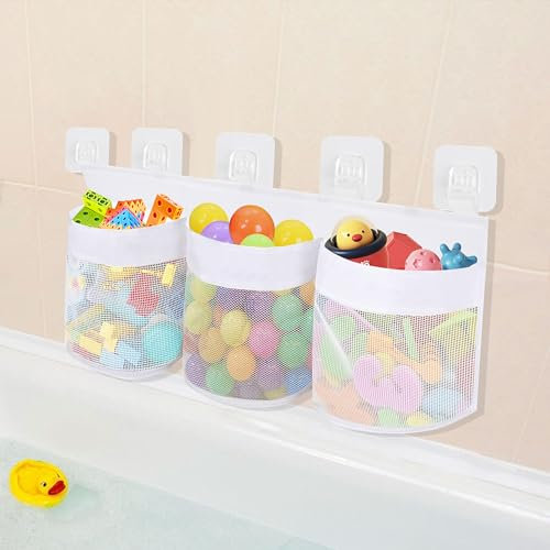 Badewannenspielzeug Aufbewahrungstasche, Spielzeugnetz Badewanne Hängeorganizer Mesh Tasche für Bäder Aufbewahrung und Sortierung Badespielzeug