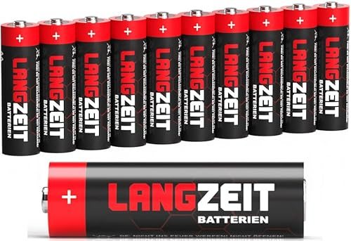 Langzeit Batterien AA 10 Stück Premium Mignon LR6 Alkaline Batterie 1,5V