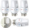 ZiYuya Válvulas de control de temperatura, cabezal de válvula termostática, TRV M30 x 1.5, cabezal termostático de radiador para radiador, válvulas de radiador estándar automáticas, cabezal fijo de