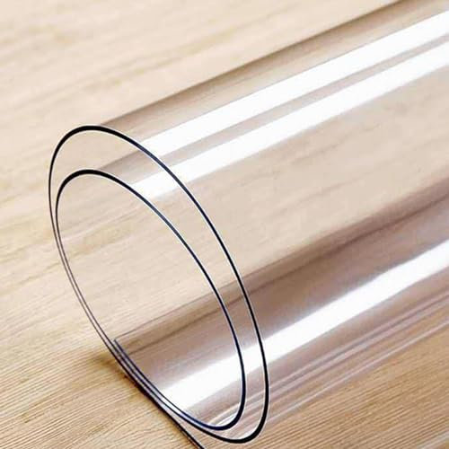 Transparente PVC-Stuhlmatte für harte Böden, transparente Schreibtischstuhlmatte mit rutschfestem, wasserdichtem Design, Teppichbodenschutz für Zuhause und Büro, 140 x 160 cm