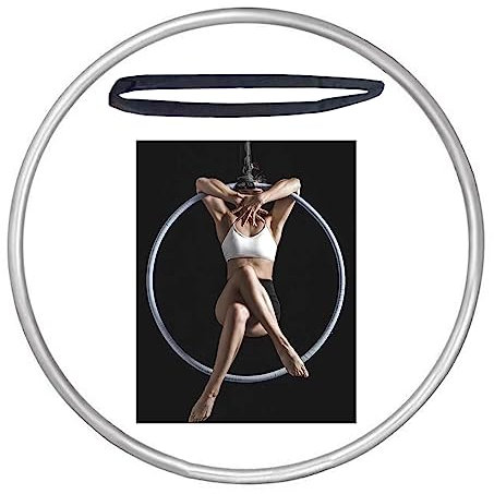 FFYUTING Ohrloses Aerial Hoop Rigging Kit mit Gurt, Swing Aerial Ring Lyra Hoop Yoga Ring für Tanz-Fitness, Home Gym Studio Aerial Yoga Ausrüstung