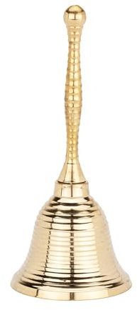 NKlaus Campana de latón macizo con mango elegante, 14,4 cm, perfecta para rituales espirituales, meditación y decoración 16267