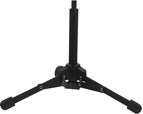 ifundom Faltbarer Tisch-mikrofonständer Aus Metall Verstellbarer Desktop-mic-halter Mit Stabilem Dreibein Rutschfest Und Platzsparend Für Podcast Streaming Bühnenauftritte
