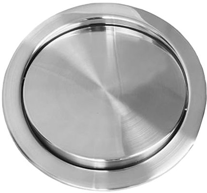 JTWWDM Deckel für Mülleimer Aus Edelstahl, Integrierter für Mülleimer Auf Der Arbeitsplatte, Runder Versenkter Schwingdeckel für Mülleimer, Deckel Abfallschacht,21cm 304 Material