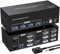 VPFET 4K144Hz Displayport KVM Switch 2 PC 3 Monitor 8K60Hz Triple Monitor KVM Switches DP 1.4 Switch 4 USB 3.0 per 2 PC Share 3 Monitor con adattatore DC12V e 2 cavi USB 3.0