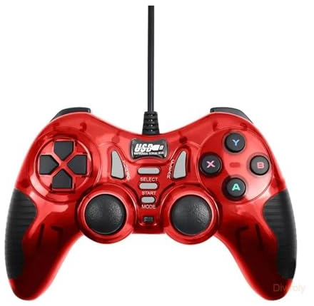 Wireless Controller For SO&NY PS3 Controller with Dual-Vibration Turbo USB Wired Gamepad for Play Station 3 Joystick Console for PC Android TV box(Red)