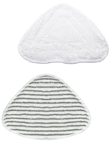 KEMUZ 2er Pack Vileda Dampfreiniger Ersatzbezüge – Hochwertige Mikrofasertücher für Vileda Steam Plus & Steam One, Perfekte Passform, Langlebig, Maschinenwaschbar (Grau/Weiß)​