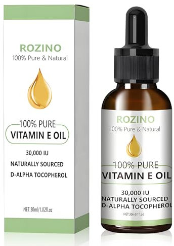 Huile de vitamine E, huile de vitamine E bio pour cosmétiques, raffermissement de la peau ramollie, gouttes d'huile de vitamine E pure pour la peau, les cicatrices, le visage et le corps - 30 ml