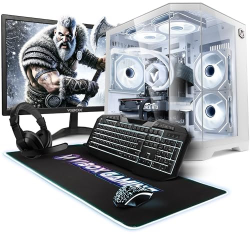 VIBOX III-525 PC Gamer Complet • 23 Écran • Intel Core i5 11400F 4,4 GHz • Nvidia RTX 4060 8 Go • 16 Go RAM • 1 to SSD • Windows 11 • WiFi
