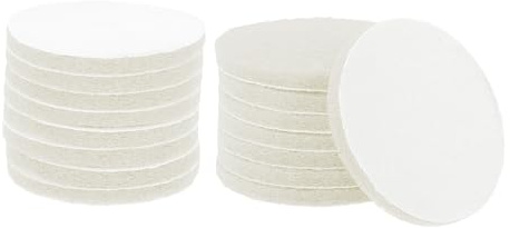 sourcing map 16pcs Scrubber Scouring Pads 450 Grits 5 Inch Drill Power Brush Hoop and Loop Surface Conditioning Disc Drill Scuffing Disc Scrub Pads for Home Kitchen Cleaning, White