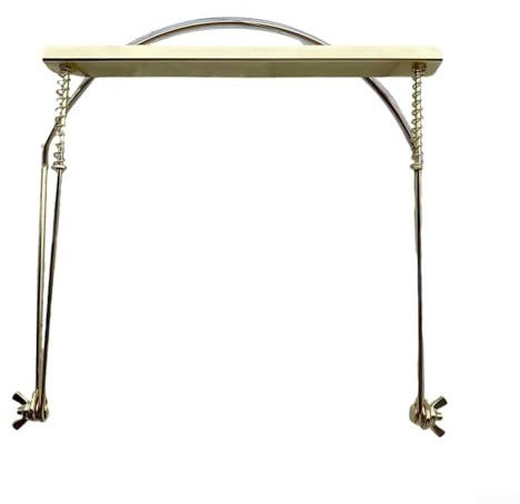 Verstellbarer Mundharmonika-Halter für 10-Loch-Instrumente, stabiler Metallrahmen (Gold)
