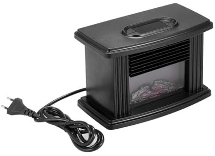 OFFIGAM Stufa Elettrica con Effetto Fiamma Simulata Termoventilatore da Fiamma per Riscaldamento Silenzioso e Pulito Adatto per Appartamenti e Camper