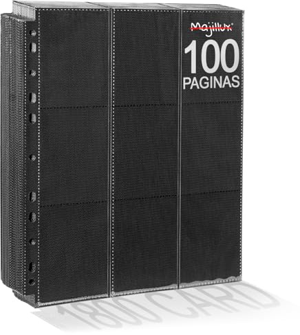 Majillux 1800 Tasche Porta Card per Carte Collezionabili, 100 Pagine Doppie Nere - Raccoglitore Carte - Porta Carte - Apertura Laterale Sicura per Magic, YuGiOh
