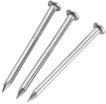 5-100pcs 0.5-4 Stainless Steel 304 Carpenter Smooth Shank Round Head Nail Cement Wall Nail Concrete Steel Nail Hard Sharp Flat Head(2.0Inch(50pcs))