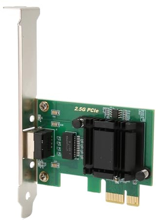 WOHPNLE Tarjeta de Red de 2,5 GB, Adaptador de Red Gigabit de Puerto único, Tarjeta WiFi Pcie con disipador de Calor, Tarjeta Ethernet Pcie para 10/8/7/, Servidor, Plataforma de ju